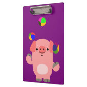 Cute Juggling Cartoon Pig Klembord (Links)