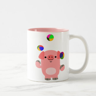 Cute Juggling Cartoon Pig Mok
