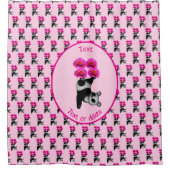 Cute Juggling Panda Beer, gepersonaliseerd Douchegordijn (Voorkant)