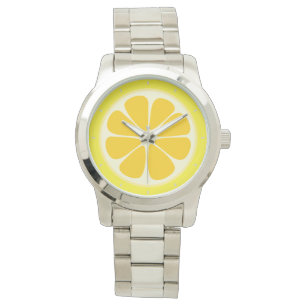 Cute Juicy Citrus Lemon Tropical Fruit Slice Horloge