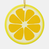 Cute Juicy Citrus Lemon Tropical Fruit Slice Keramisch Ornament (Voorkant)