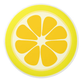Cute Juicy Citrus Lemon Tropical Fruit Slice Keramische Knop
