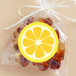 Cute Juicy Citrus Lemon Tropical Fruit Slice Ronde Sticker