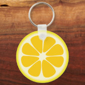 Cute Juicy Citrus Lemon Tropical Fruit Slice Sleutelhanger (Voorkant)