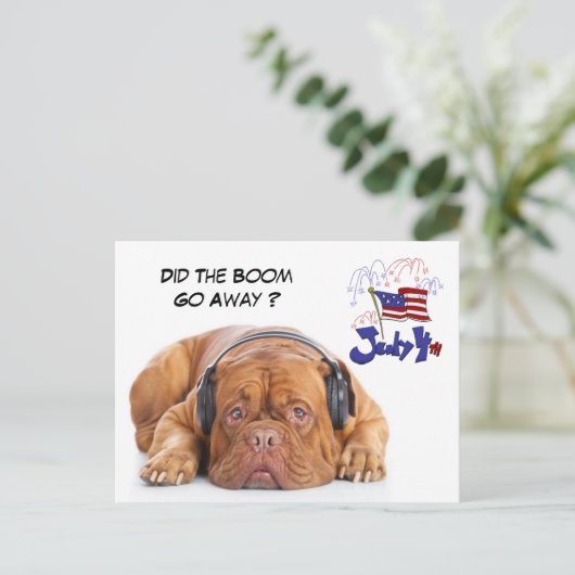 Cute julth hond feestdagenkaart (Staand voorkant)