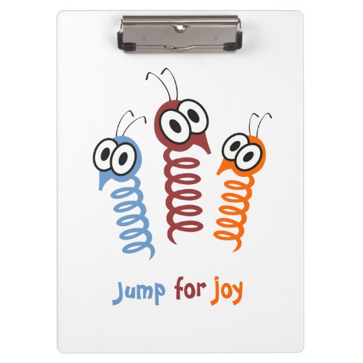 Cute Jump for joy quote grappig Klembord (Voorkant)