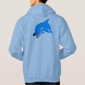 Cute Jumping Cartoon Dolphin Hoodie (Achterkant)
