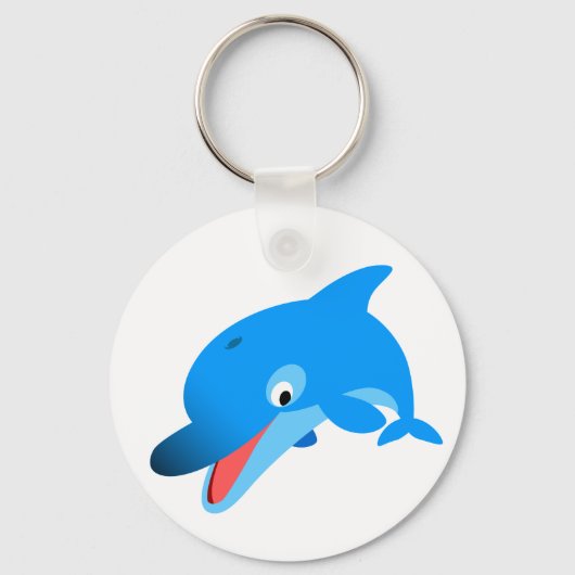 Cute Jumping Cartoon Dolphin Sleutelhanger (Voorkant)