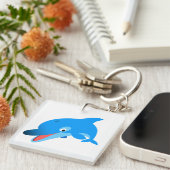 Cute Jumping Cartoon Dolphin Sleutelhanger (Voorkant Rechts)