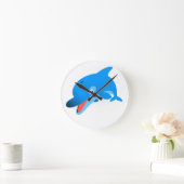 Cute Jumping Cartoon Dolphin Wall Clock Ronde Klok (Huis)