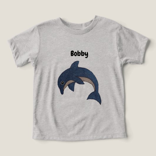 Cute Jumping Dark Blue White Dolphin (Design voorkant)