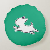 Cute Jumping Dog – Kids Rond Kussen (Achterkant)
