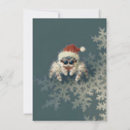 Cute Jumping Spider Christmas Cards Feestdagenkaart