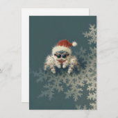 Cute Jumping Spider Christmas Cards Feestdagenkaart (Voorkant / Achterkant)