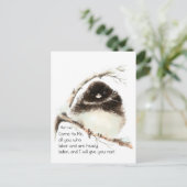 Cute Junco Bird, Scripture, Matt 11:28, Rest Briefkaart (Staand voorkant)