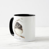Cute Junco Bird, Scripture, Matt 11:28, Rest Mok (Voorkant links)