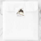 Cute Junco Bird, Scripture, Matt 11:28, Rest Vierkante Sticker (Tas)