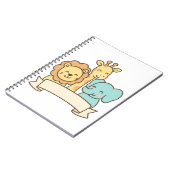 Cute Jungle Animals with Banner – Safari Nursery Notitieboek (Linkerzijde)