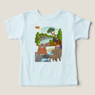 Cute Jungle Dieren Peuter T-Shirt Bos