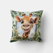 Cute Jungle Giraffe kids unisex  Kussen (Achterkant)
