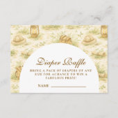 Cute Jungle Safari Diapper Raffle Informatiekaartje (Voorkant)