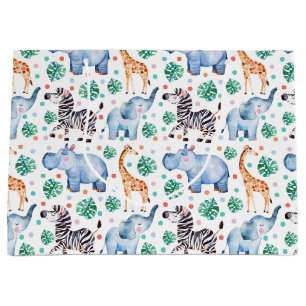 Cute Jungle Wilde Dieren Gift Bag Groot Cadeauzakje