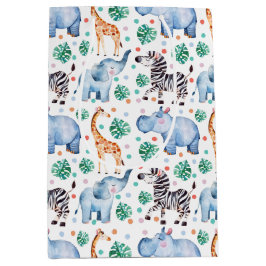Cute Jungle Wilde Dieren Gift Bag Medium Cadeauzakje