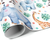 Cute Jungle Wilde Dieren Inpakpapier (Rol Hoek)