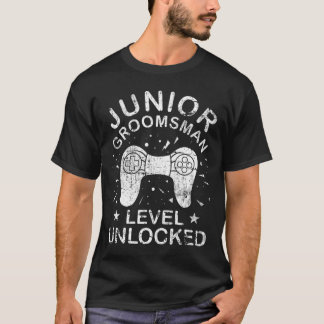 Cute Junior Groomsman Gaming Wedding Party Jr Boys T-shirt