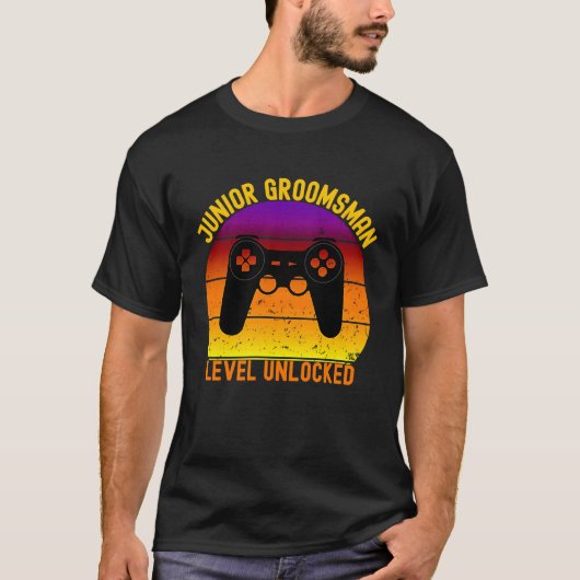 Cute Junior Groomsman Gaming Wedding Party Jr Boys T-shirt (Voorkant)