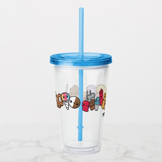 Cute Junk Food Acryl Drinkbeker (Rechts)