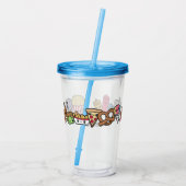 Cute Junk Food Acryl Drinkbeker (Achterkant)