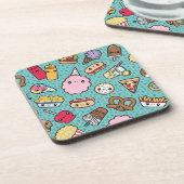 Cute Junk Food Bier Onderzetter (Linkerzijde)