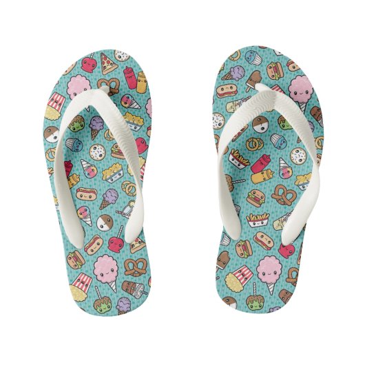 Cute Junk Food Kinder Teenslippers (Voetbed)