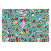 Cute Junk Food note card (Voorkant Horizontaal)