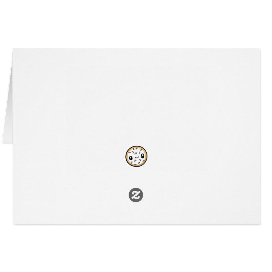 Cute Junk Food note card (Achterkant Horizontaal)