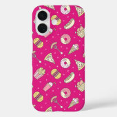 Cute Junk Food Pattern op Roze | Case-Mate iPhone Case (Achterkant)