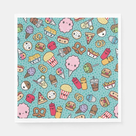 Cute Junk Food Servet (Voorkant)