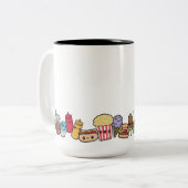 Cute Junk Food Tweekleurige Koffiemok (Voorkant links)