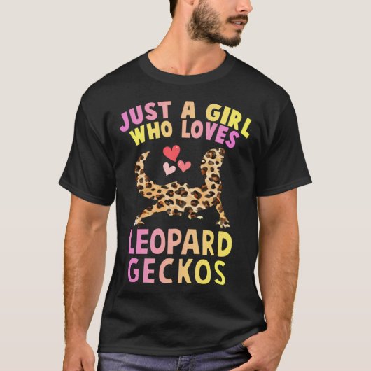 Cute Just A Girl Who Loves Leopard Geckos Lizard R T-shirt (Voorkant)