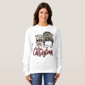 Cute just a Girl Whp houdt van kerstshirt Trui (Voorkant volledig)