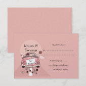 Cute Just Married RSVP (Voorkant / Achterkant)