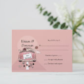 Cute Just Married RSVP (Staand voorkant)