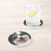 Cute K-Cee Zuchon Dog Smile 2 Zandsteen Onderzetter (Zijkant)