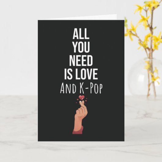 Cute K Pop Kaarten Muziek Aziatische Fan (Gele Bloem)