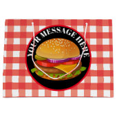 Cute kaas burger add message party groot cadeauzakje (Voorkant)