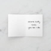 Cute Kabouter Liefde Valentijnskaart Kaart (Binnen)