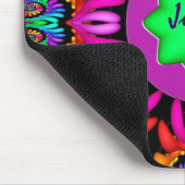 Cute Kaleidoscope, Spirals mousepad met naam Muismat (Hoek)