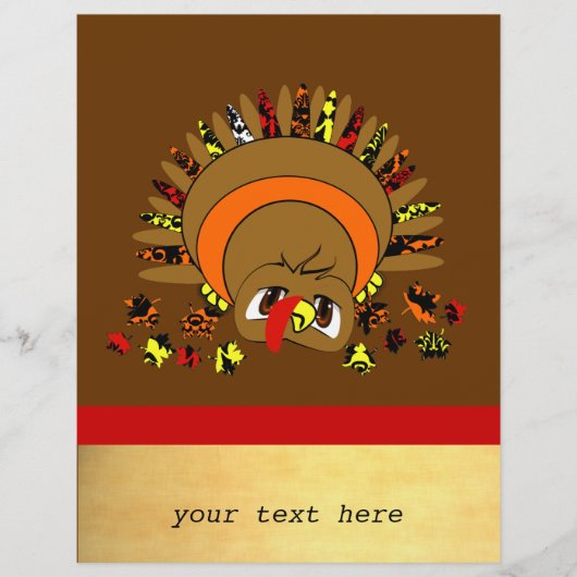 Cute Kalkoen Flyer (Voorkant)