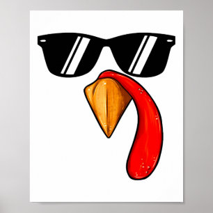 Cute kalkoengezicht jongens Thanksgiving kostuum k Poster
